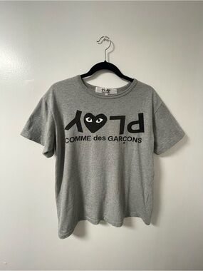 Comme des Garçons Play Grey Logo Tee